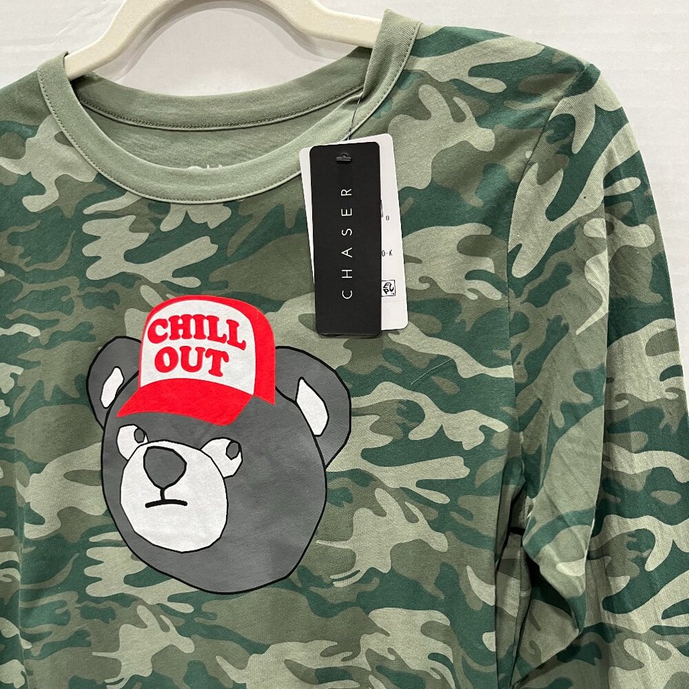 Boy - 7, 10, & 12 - NWT Chaser Chill Out Camo Long Sleeve Tee